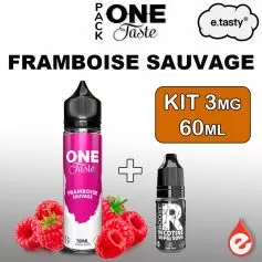 Pack FRAMBOISE SAUVAGE 3mg 60ml - ONE TASTE par e-tasty