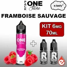 Pack FRAMBOISE SAUVAGE 6mg 70ml - ONE TASTE par e-tasty