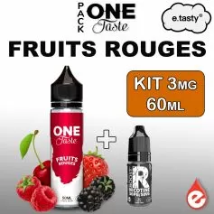 Pack FRUITS ROUGES 3mg 60ml - ONE TASTE par e-tasty
