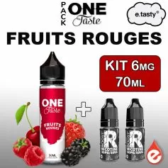 Pack FRUITS ROUGES 6mg 70ml - ONE TASTE par e-tasty