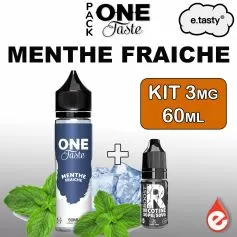 Pack MENTHE FRAICHE 3mg 60ml - ONE TASTE par e-tasty