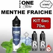 Pack MENTHE FRAICHE 6mg 70ml - ONE TASTE par e-tasty - eliquidz