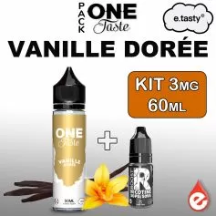Pack VANILLE DOREE 3mg 60ml - ONE TASTE par e-tasty