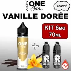 Pack VANILLE DOREE 6mg 70ml - ONE TASTE par e-tasty