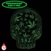 Cendrier en Verre Tête de Mort Phosphorescent chez e-liquidz
