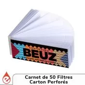 Carnet de 50 Filtres Carton BEUZ Perforés chez e-liquidz