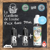 eliquide PACK 6mg TEINT DE PÊCHE - RÉCOLTE D'HIVER - LA CUEILLETTE DE LOUISE 70ml