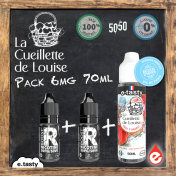 eliquide PACK 6mg ROUGE D'EMBARRAS - RÉCOLTE D'HIVER - LA CUEILLETTE DE LOUISE 70ml