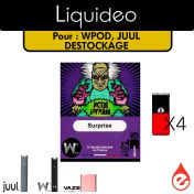 eliquide LOT 4 CARTOUCHES - WPOD - JUUL (DESTOCKAGE DLUO)