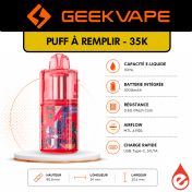 KLOUD 35K - PUFF À REMPLIR - GEEKVAPE - eliquidz