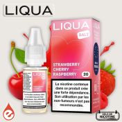 eliquide FRAISE CERISE FRAMBOISE Sels de nicotine LIQUA