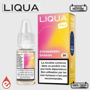 eliquide FRAISE BANANE Sels de nicotine LIQUA
