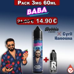 Pack 3mg - Fraise Framboise bleue - BABA par BOBBLE LIQUIDE 60ml