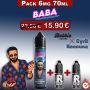 eliquide Pack 6mg - Fraise Framboise bleue - BABA par BOBBLE LIQUIDE 70ml