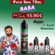 eliquide Pack 6mg - Litchi Framboise - BABA par BOBBLE LIQUIDE 70ml
