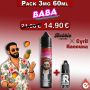 eliquide Pack 3mg - Mangue Ananas - BABA par BOBBLE LIQUIDE 60ml