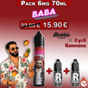 eliquide Pack 6mg - Mangue Ananas - BABA par BOBBLE LIQUIDE 70ml