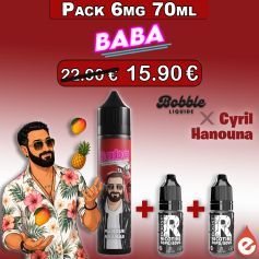 Pack 6mg - Mangue Ananas - BABA par BOBBLE LIQUIDE 70ml