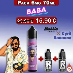 eliquide Pack 6mg - Myrtille Yuzu - BABA par BOBBLE LIQUIDE 70ml eliquide Pack 6mg - Myrtille Yuzu - BABA par BOBBLE LIQUIDE 70ml