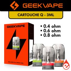 LOT DE 3 CARTOUCHES POD Q - GEEKVAPE
