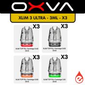 LOT DE 3 CARTOUCHES XLIM - OXVA