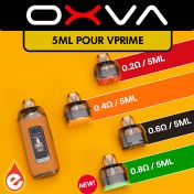 LOT DE 2 CARTOUCHES VPRIME 5ml - OXVA